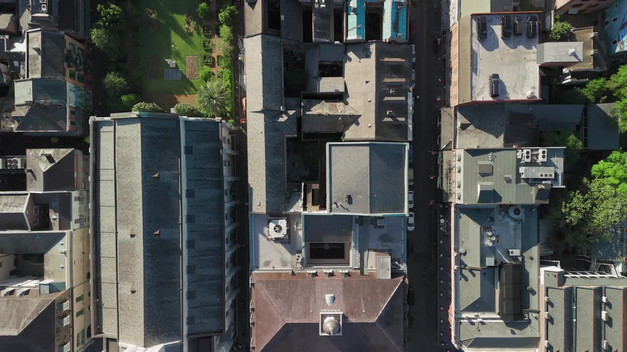 无人机自上而下拍摄的路易斯安那州新奥尔良市中心视频下载