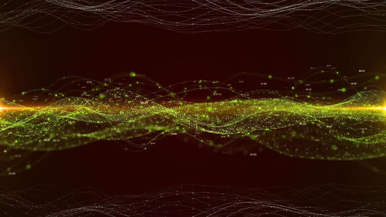 网络空间粒子区块链网络连接。高速互联网连接，技术数字矩阵抽象背景。视频下载