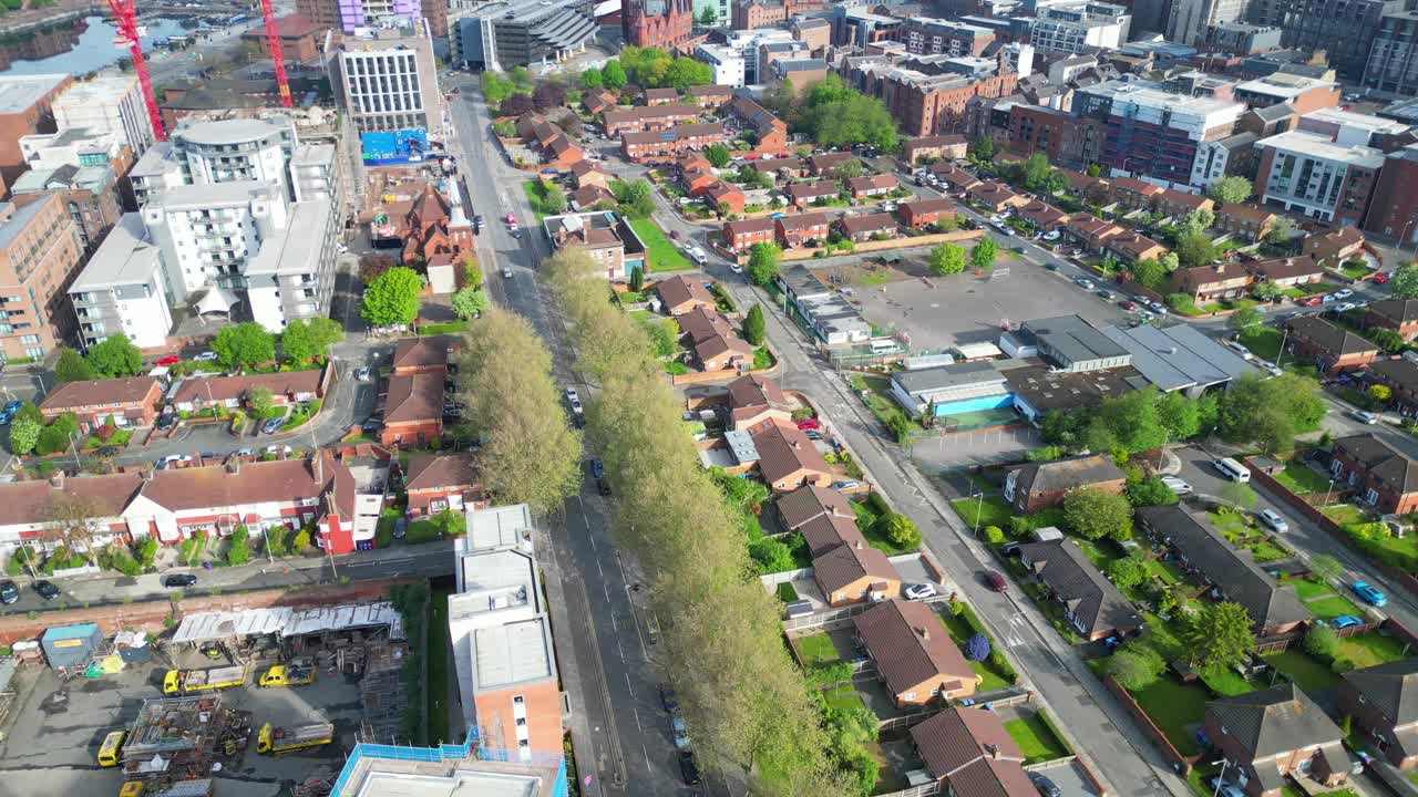现代英国城市利物浦的中心，英格兰西北部的海滨城市，视频下载