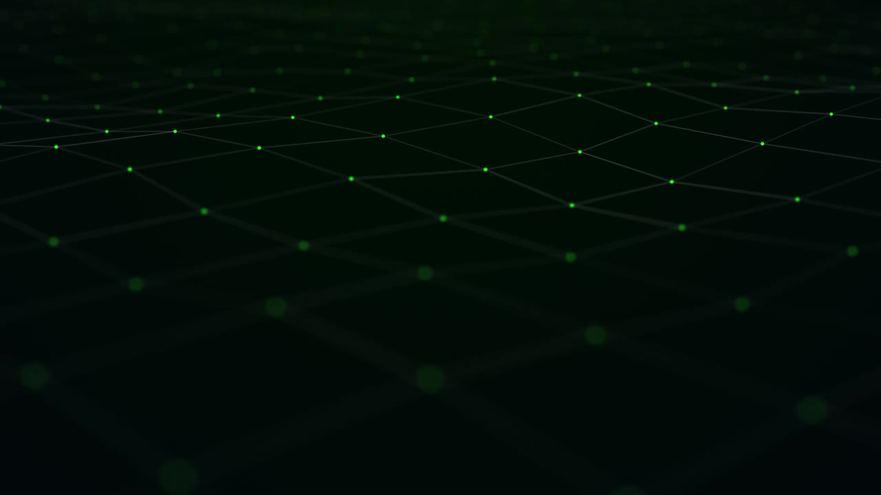 4K抽象技术背景-环线-绿色视频下载