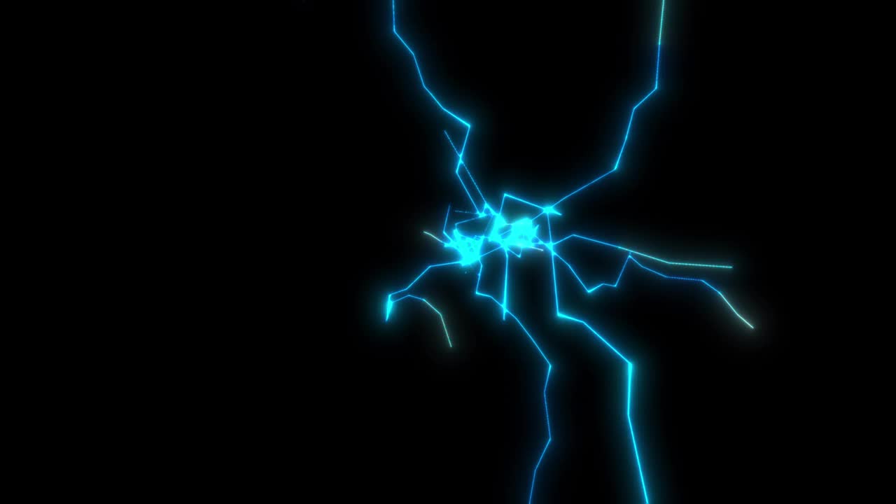 电闪雷鸣火花循环效果动画视频下载