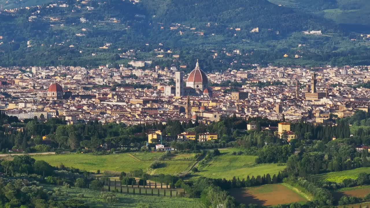 佛罗伦萨的城市景观，意大利视频下载