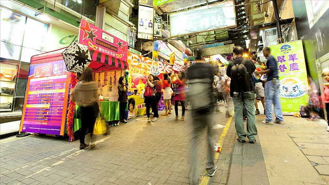 市场商人在路上卖产品，亚洲，时光流逝视频下载