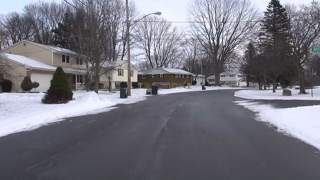 冬天开车，下雪，极端天气视频素材