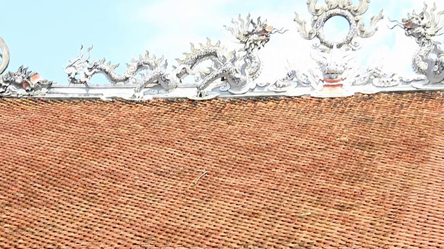越南传统的寺庙屋顶视频素材