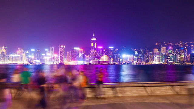 香港维多利亚港海滨的超短影像视频素材