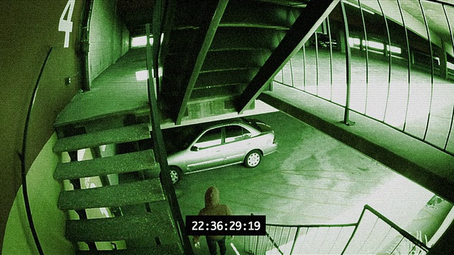 停车场盗窃监控视频素材