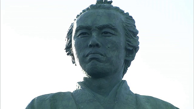坂本龙马雕像在高知县，日本视频素材