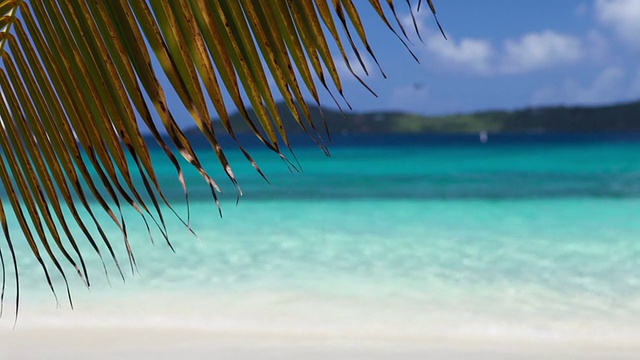 美属维尔京群岛圣约翰所罗门湾海滩的视频视频素材