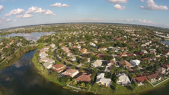 佛罗里达海滨住宅鸟瞰图视频素材