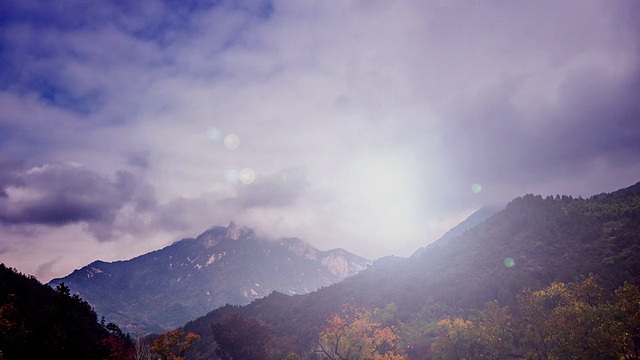 中国湖北省大别山的神奇云视频素材