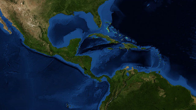 中美洲-来自太空的地球视频下载