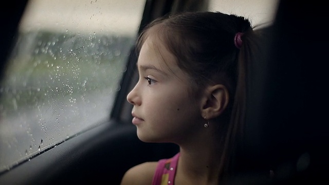 窗户,女孩,汽车,女婴视频素材