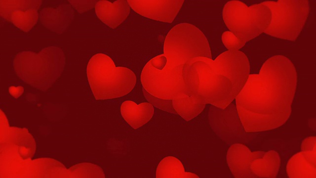 深红色象征着情人的心视频素材