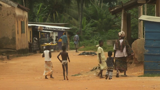 每日街景，非洲农村。视频素材