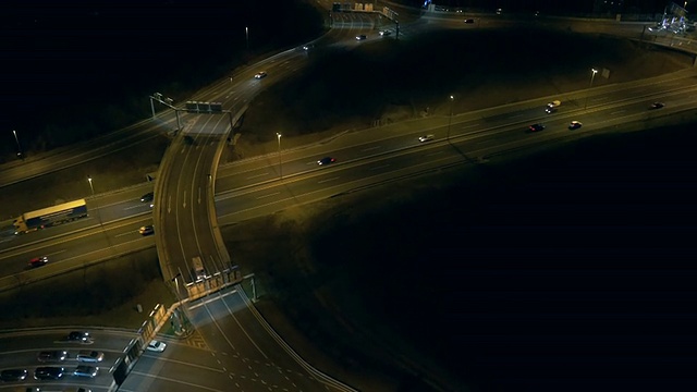 夜间空中交通视频素材