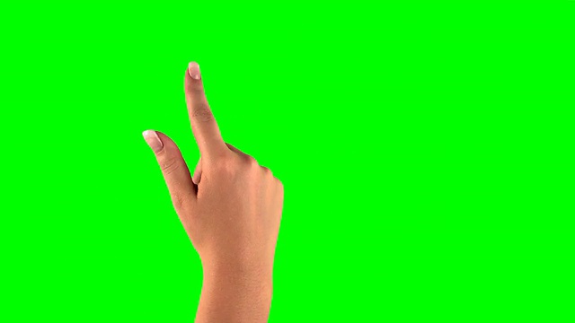 女性触屏手势4k源缩小。一系列的手势。视频素材