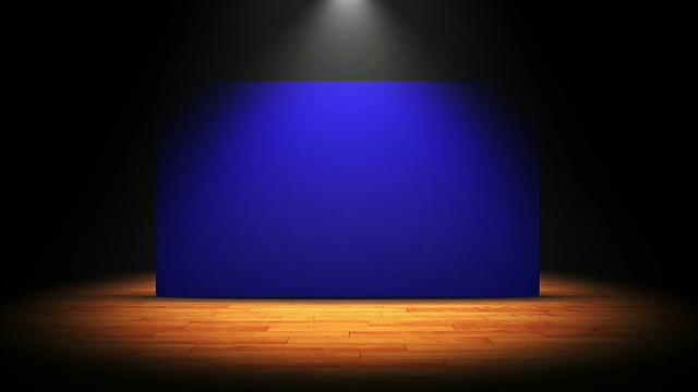 剧场，舞台和幕布，蓝幕和阿尔法频道视频下载