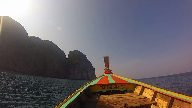 热带泻湖游船之旅视频素材