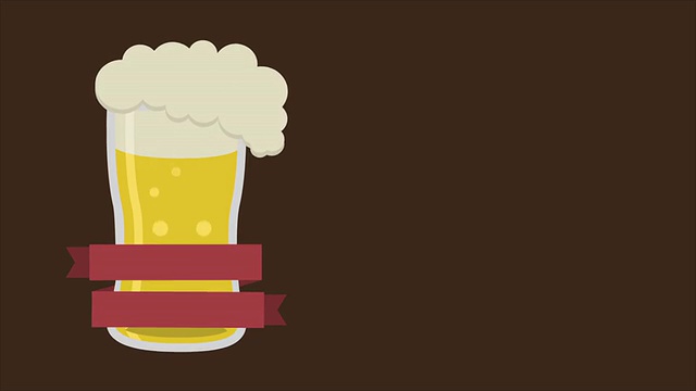 啤酒杯，视频动画视频素材