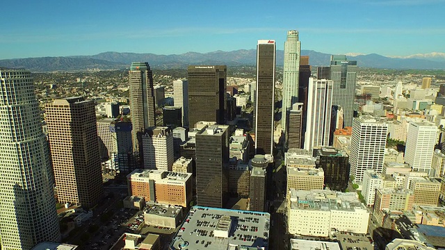 洛杉矶空中市中心城市景观视频素材