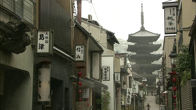 降雪在京都视频素材