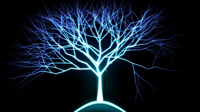 光粒子树-蓝色视频下载