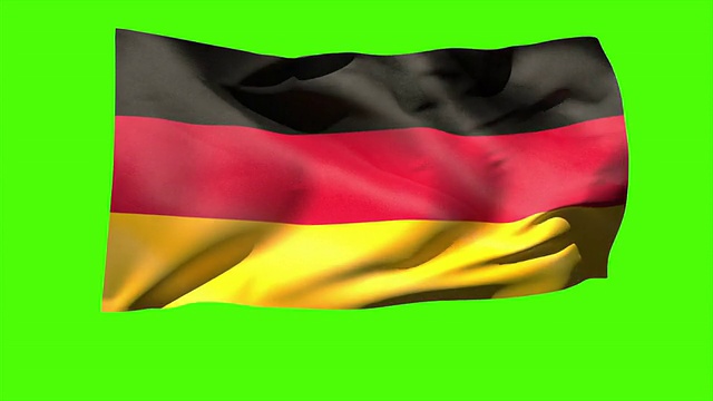 德国国旗在微风中飘扬视频素材