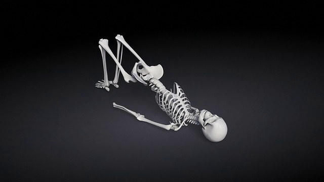 人体骨骼的桥式姿势视频下载