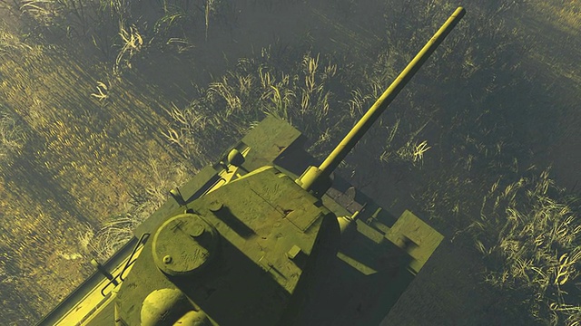 俄罗斯坦克T 34俯视图视频素材