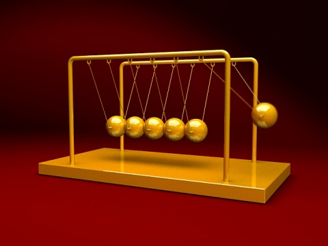 黄金牛顿的摇篮3D动画- NTSC视频下载