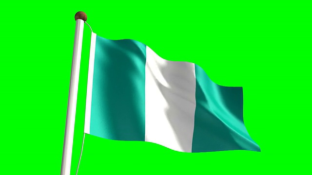 尼日利亚国旗(绿屏)视频下载
