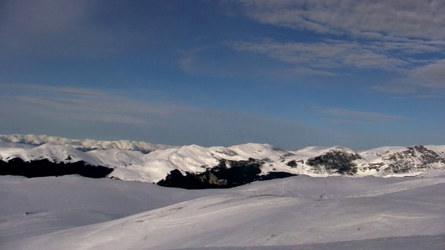 冬季群山对天景观视频素材