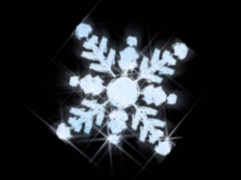 闪闪发光的雪花在透明的背景视频下载