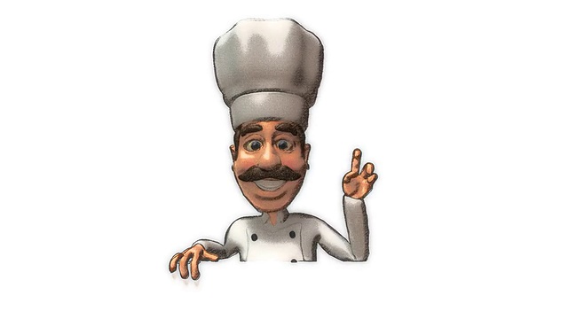 卡通厨师的空白标志视频下载