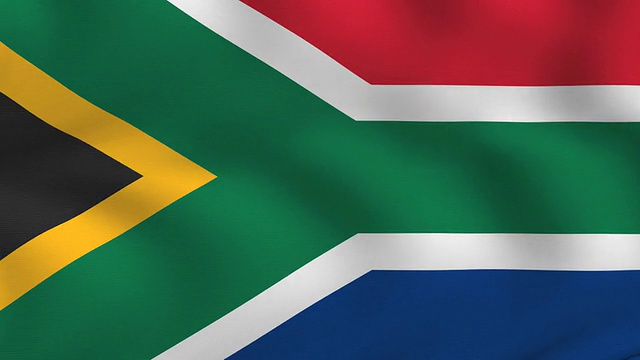 飘扬的南非国旗视频下载
