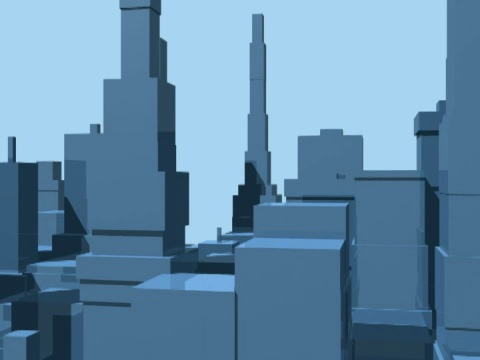 3D科技城市蓝色。Loopable。朋友。视频下载