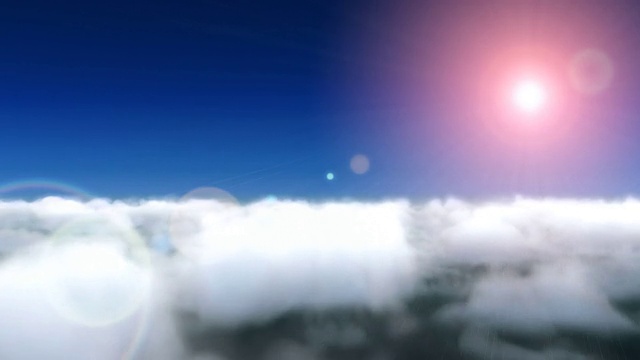 云和太阳的鸟瞰图视频素材