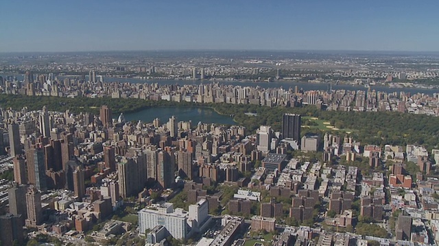 曼哈顿中央公园鸟瞰图视频素材