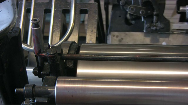 机械印刷机细节视频下载