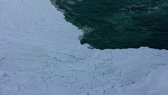 尼亚加拉河的冰堵塞视频下载