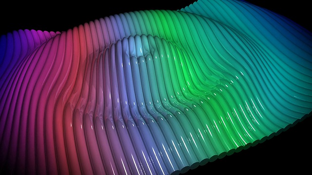 彩色波-柱面视频素材