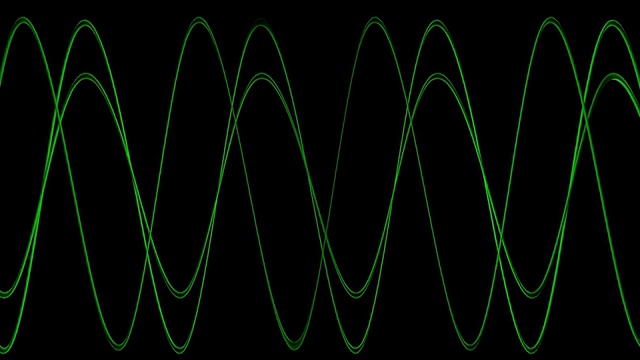 示波器模拟绿正弦波视频下载
