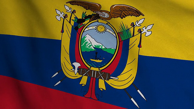 厄瓜多尔的国旗视频下载