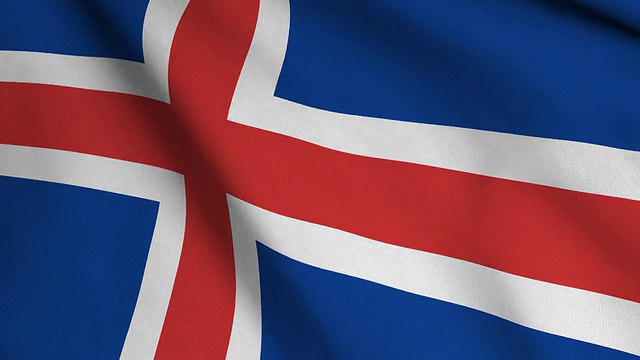 冰岛的国旗视频素材