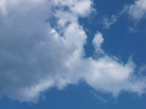时间流逝背景-白云在蓝天上飞行视频素材