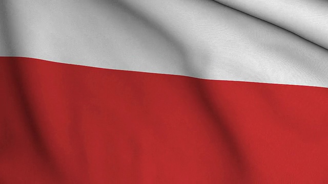波兰国旗视频素材