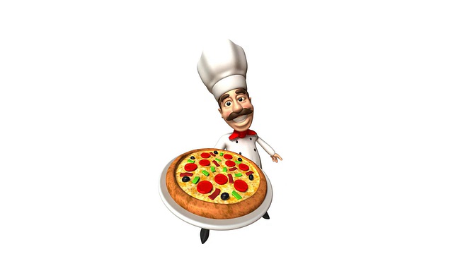 意大利厨师和一个披萨视频素材