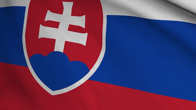 Slovakian旗视频素材