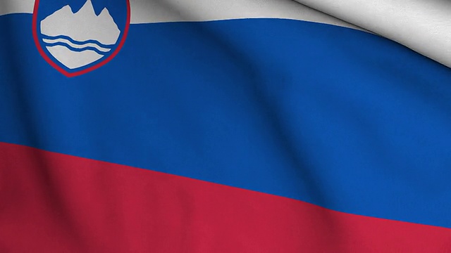斯洛文尼亚的旗帜视频素材